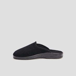 chaussons mules velours noir homme Chaussons mules velours noir homme