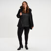 Blouse manches 3/4 pliss&eacute;e paillettes noir femme grande taille