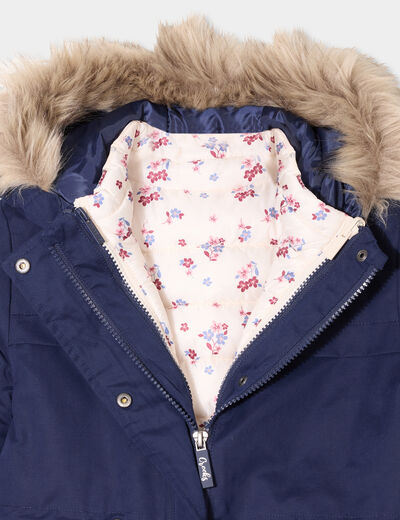 Parka et doudoune 3-en-1 bleu marine fille