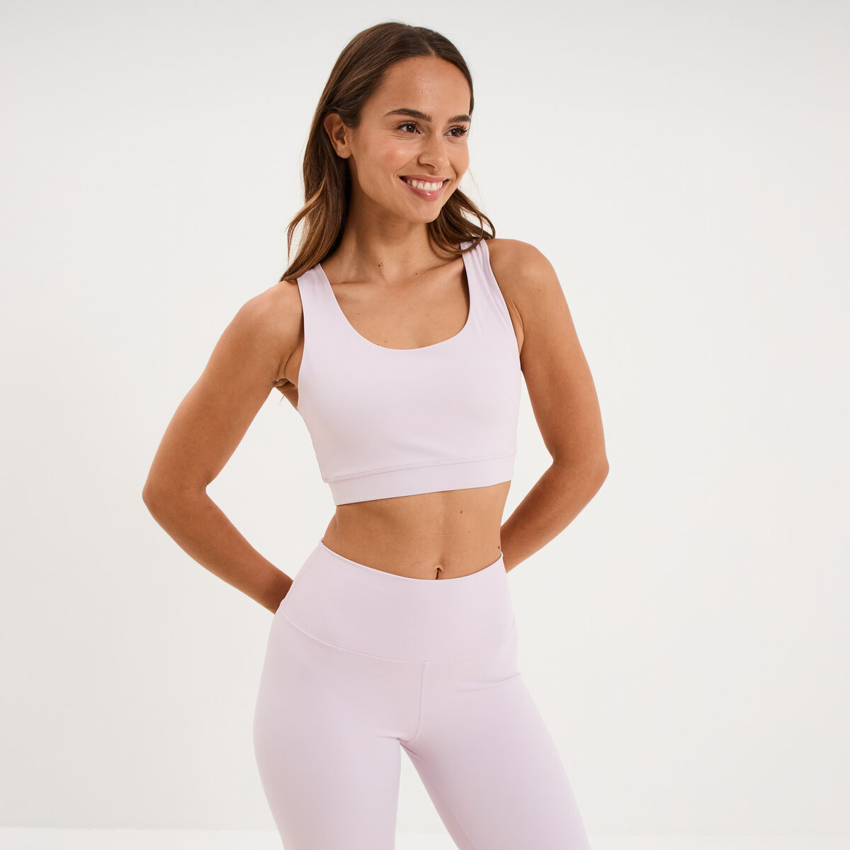 Brassi&egrave;re de sport dos nageur violet clair femme