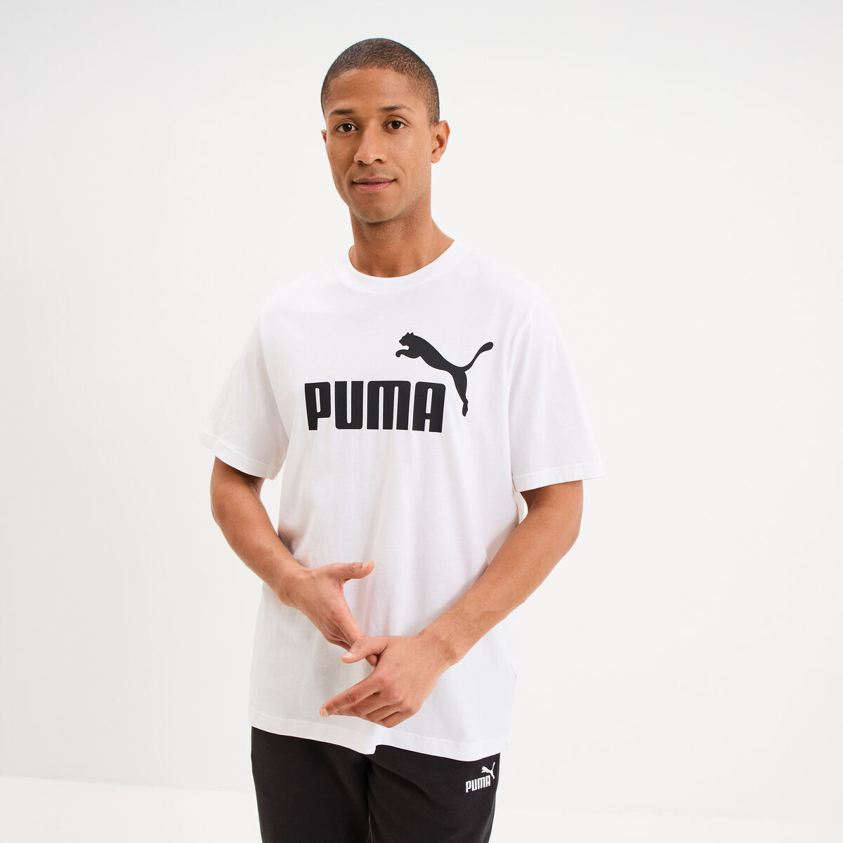 T-shirt manches courtes coton Puma blanc homme
