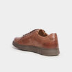 Derbies pied large en cuir marron homme