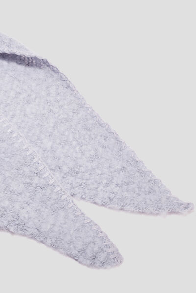 Écharpe triangle bleu clair femme