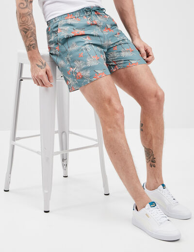 Short de bain vert homme