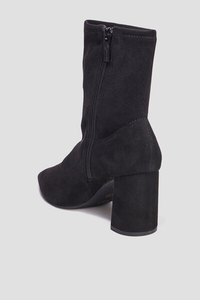 Bottines à talons bouts pointus noir femme