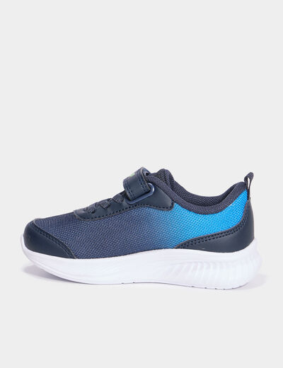 Baskets running à scratchs bleu garçon