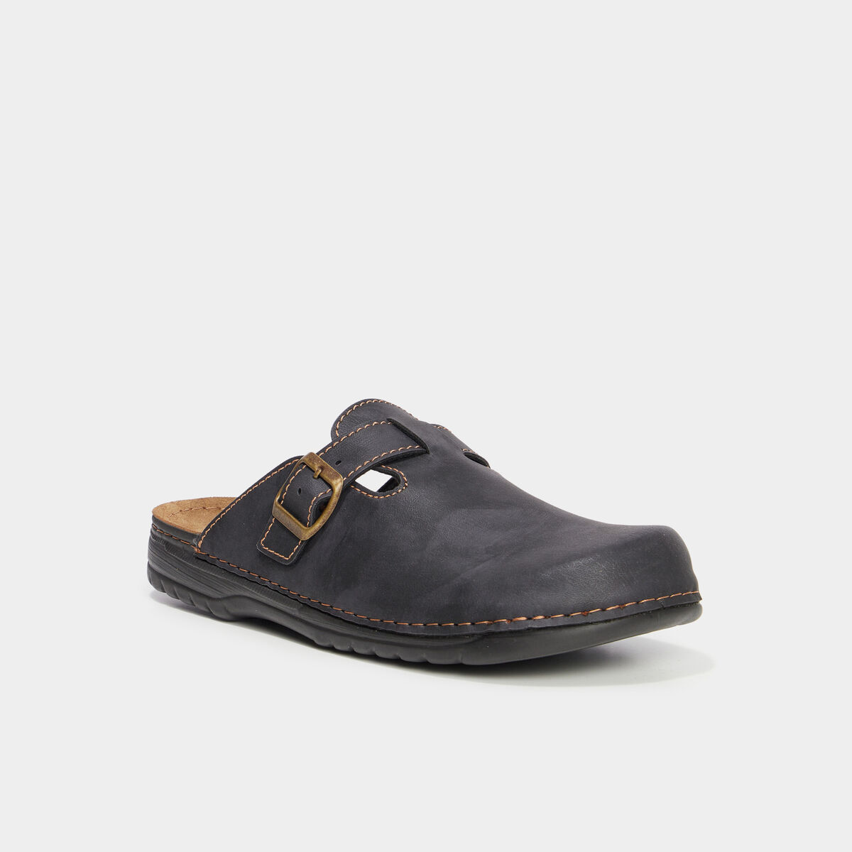 Mules avec boucles noir homme
