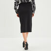 Jupe midi fendue noir femme