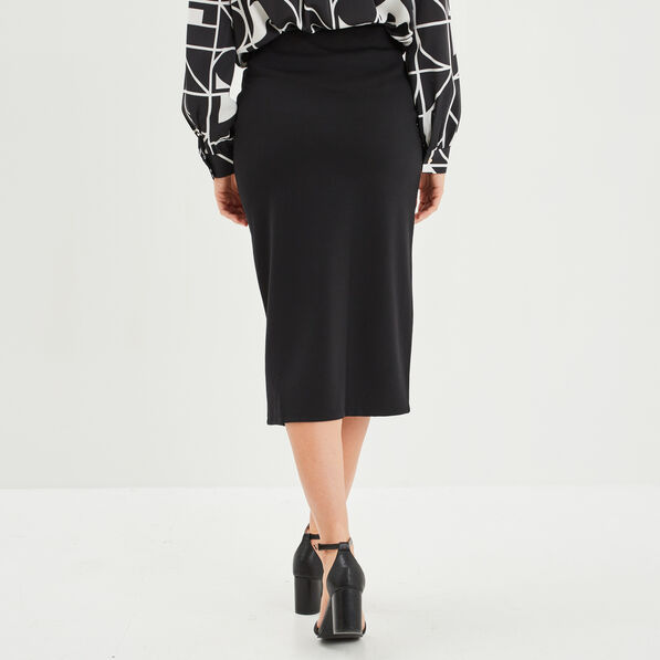 jupe midi fendue noir femme Jupe midi fendue noir femme