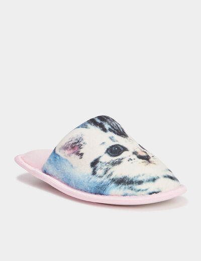 Chaussons mules rose fille