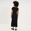 Robe de grossesse longue avec noeud noir femme maternit&eacute;