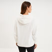 Sweat &agrave; capuche hoodie blanc femme