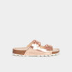 Mules métallisées Kickers rose femme