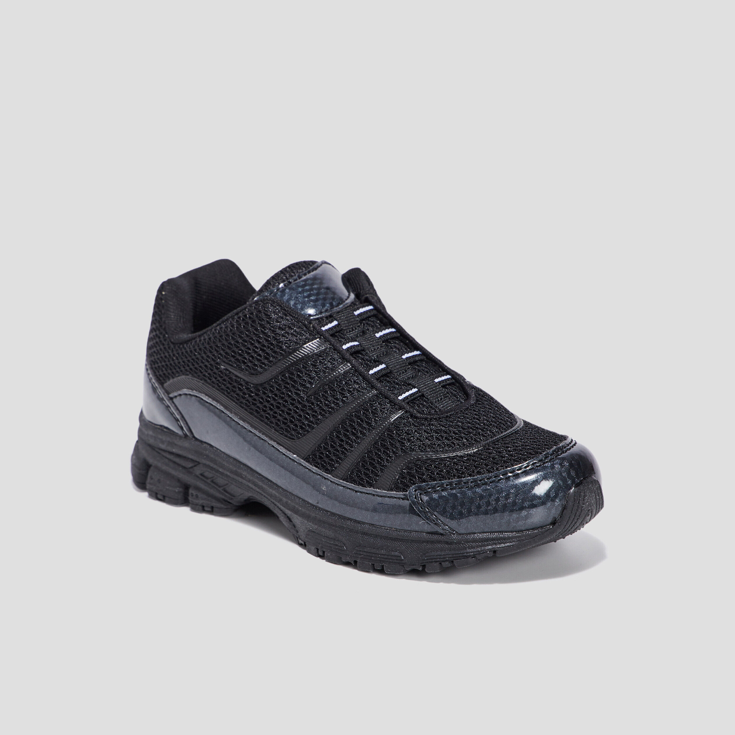 Baskets running lacets élastiquées noir garçon LIBERTO