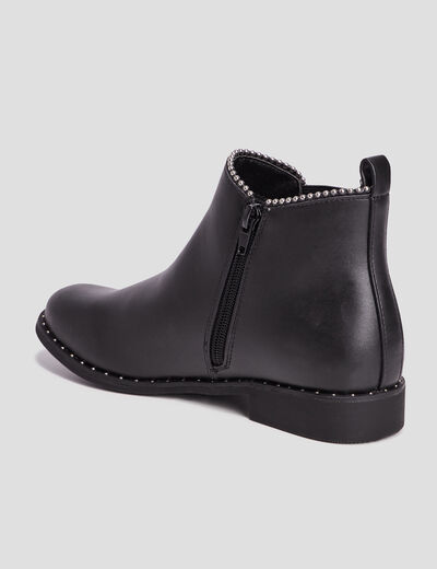 Bottines chelsea à clous noir fille