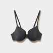 Soutien-gorge corbeille padd&eacute; microfibre gris femme