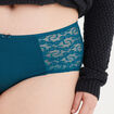Shorty en coton bleu canard femme grande taille