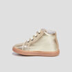 Bottillons en cuir rose champagne bébé fille