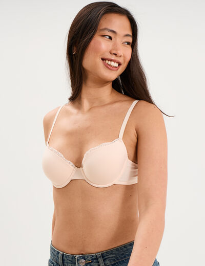 Soutien-gorge embo&icirc;tant padd&eacute; rose clair femme