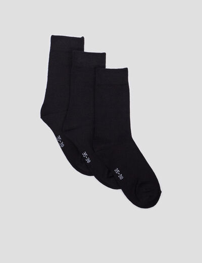 Lot 3 paires chaussettes noir femme