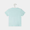 T-shirt à manches courtes en coton vert turquoise bébé garçon