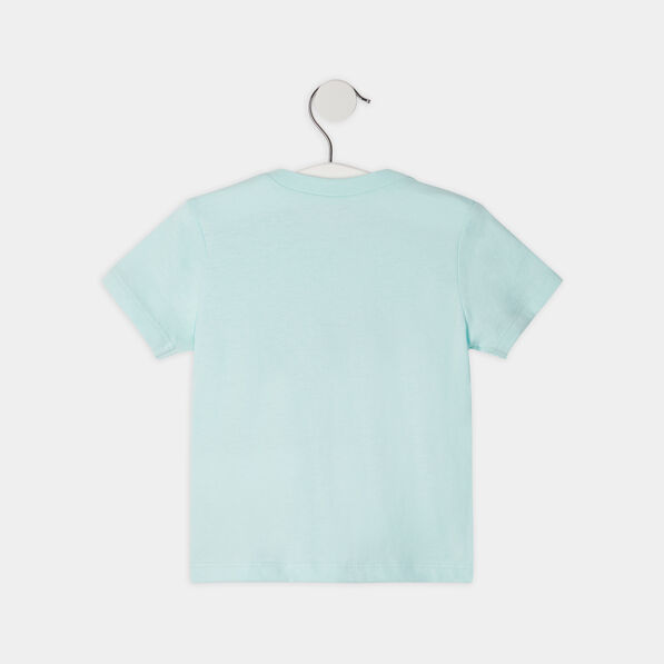 T-shirt à manches courtes en coton vert turquoise bébé garçon