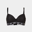 Soutien-gorge embo&icirc;tant padd&eacute; &eacute;lastiqu&eacute; noir femme