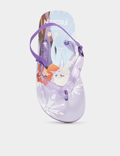 Tongs Reine des neiges parme fille