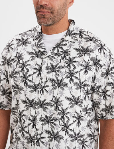 Chemise manches courtes blanc homme