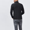 T-shirt col roulé manches longues noir homme