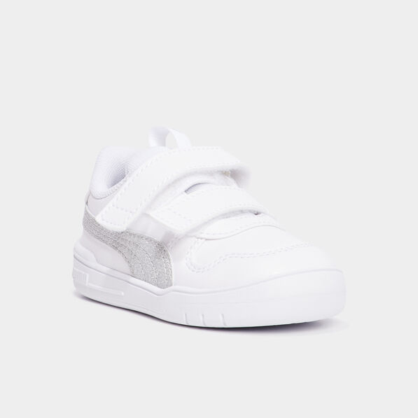 Tennis basses à scratchs Puma Multiflex blanc bébé fille