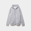 Sweat zipp&eacute; molleton &agrave; capuche gris homme