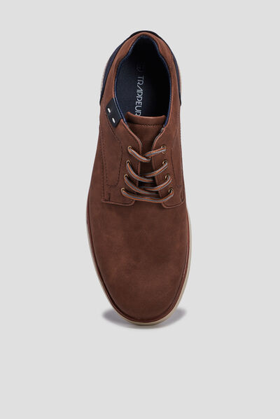 Derbies à lacets marron homme