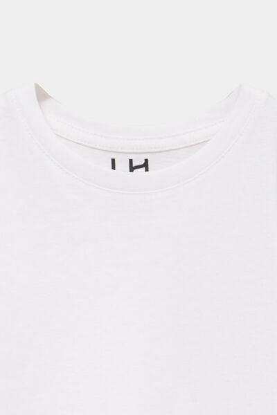 T-shirt manches courtes blanc gar&ccedil;on