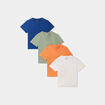 Lot de 4 t-shirts manches courtes coton blanc bébé garçon