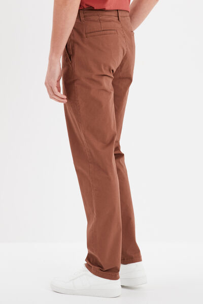 Pantalon chino camel homme