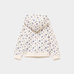 Sweat zipp&eacute; &agrave; capuche ecru fille
