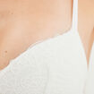 Soutien-gorge triangle paddé dentelle blanc femme