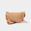 Sac banane XL effet tressé sable femme