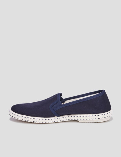 Espadrilles plates à détails tressés bleu homme