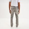 Jeans denim straight 5 poches denim gris homme