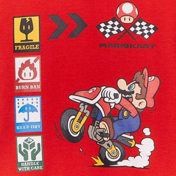 Sweat à capuche hoodie Mario Kart rouge garçon