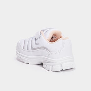 Baskets running à scratchs Liberto blanc bébé fille