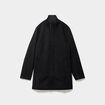 Manteau mi-long col montant zipp&eacute; noir homme
