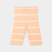 Legging cycliste côtelé coton orange fluo fille