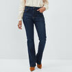 Jeans bootcut taille haute denim brut femme