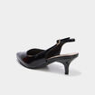 Escarpins vernis &agrave; talons noir femme