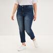 Jean slim taille haute bleu femme grande taille