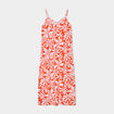 Robe avec bretelles longue orange femme