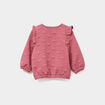 Gilet zipp&eacute; matelass&eacute; coeur &agrave; volants vieux rose b&eacute;b&eacute; fille